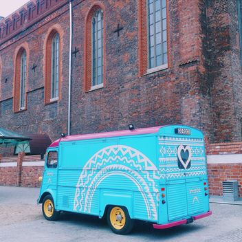 Bright blue bus - Free image #184621